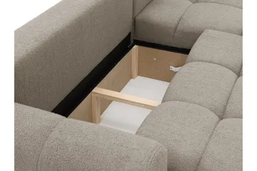 Handu Bäddsoffa med Divan 3-sits i Bouclé - Beige - Products - Möbler - Soffa - Bäddsoffa - Bäddsoffa divan