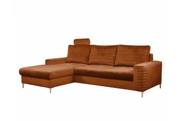 Kintore 3-sits Hörnbäddsoffa Dark Orange - Products - Möbler - Soffa - Bäddsoffa - Hörnbäddsoffa
