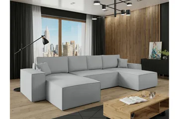 Knocklong 4-sits Hörnbäddsoffa - Grå - Products - Möbler - Soffa - Bäddsoffa - Hörnbäddsoffa