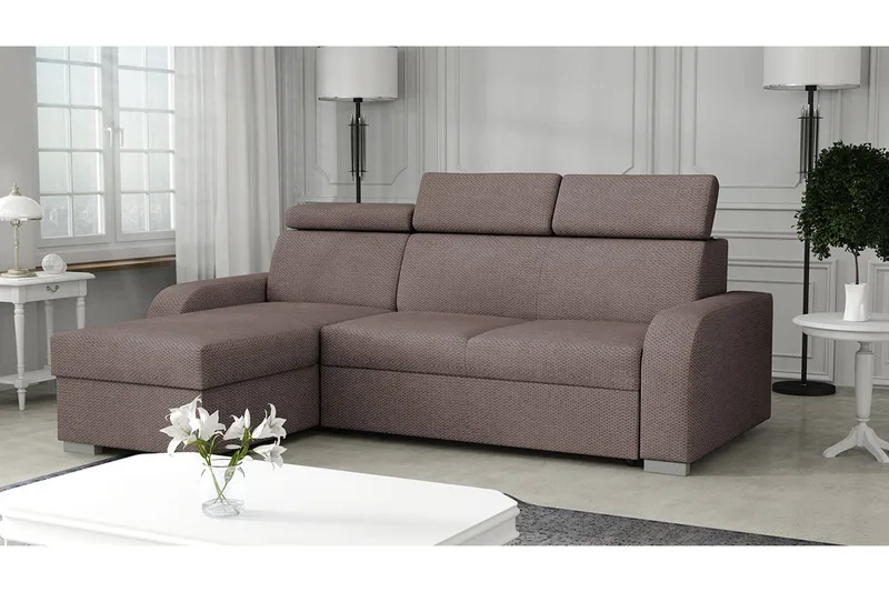 Lavona Divansoffa Vändbar - Brun - Products - Möbler - Soffa - Bäddsoffa - Bäddsoffa divan
