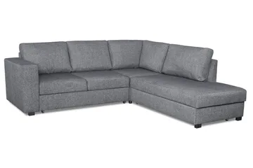 Leo Bäddsoffa 3-sits med Schäslong Höger - Grå - Products - Möbler - Soffa - Bäddsoffa - Bäddsoffa divan
