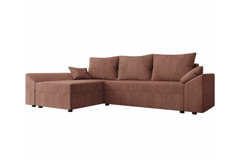 Midfeld 3-sits Hörnbäddsoffa Brown - Products - Möbler - Soffa - Bäddsoffa - Hörnbäddsoffa