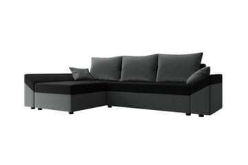 Midfeld 3-sits Hörnbäddsoffa Dark Grey/Black - Products - Möbler - Soffa - Bäddsoffa - Hörnbäddsoffa