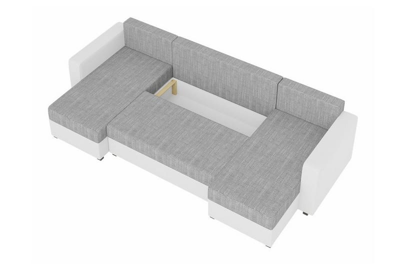 Midfeld 4-sits Hörnbäddsoffa White/Grey - Products - Möbler - Soffa - Bäddsoffa - Hörnbäddsoffa