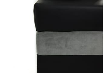 Naoma 3-sits Bäddsoffa med Divan L-formad Höger med Förvarin - Sammet/Grå - Products - Möbler - Soffa - Bäddsoffa - Bäddsoffa divan