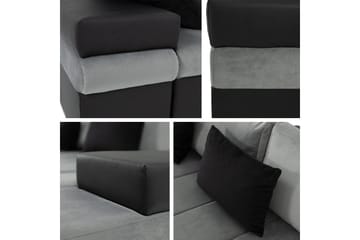 Naoma Bäddsoffa m. Divan 3-sits - Svart - Products - Möbler - Soffa - Bäddsoffa - Bäddsoffa divan