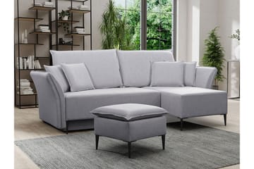 Staffin 3-sits Hörnbäddsoffa Light grey/Dark grey - Products - Möbler - Soffa - Bäddsoffa - Bäddsoffa divan