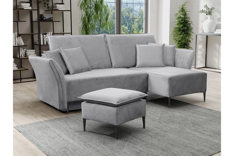 Staffin 3-sits Hörnbäddsoffa Ljusgrå - Products - Möbler - Soffa - Bäddsoffa - Hörnbäddsoffa