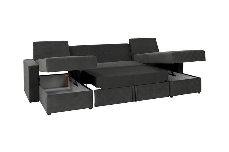 Staffin 4-sits Hörnbäddsoffa Dark grey - Products - Möbler - Soffa - Bäddsoffa - Hörnbäddsoffa