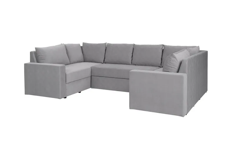 Staffin 4-sits Hörnbäddsoffa Light grey/Dark grey