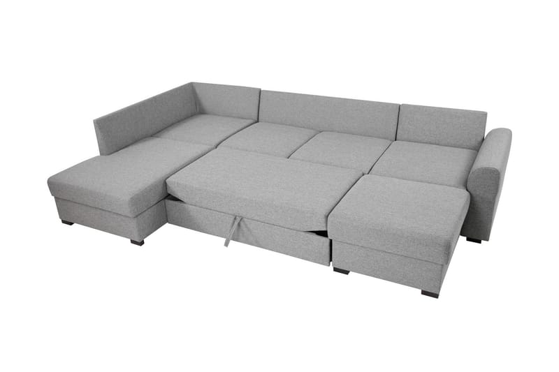Taberk Bäddsoffa med Divan och Schäslong 4-sits - Grå - Products - Möbler - Soffa - Bäddsoffa - Bäddsoffa divan