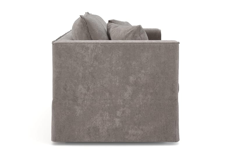 Travstad 3-sits Bäddsoffa med HVILA Bäddmadrass 140x200 cm Polyesterskum med Tvättbar klädsel - Grå/Vit - Products - Möbler - Soffa - Bäddsoffa - 3 sits bäddsoffa