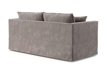 Travstad 3-sits Bäddsoffa med HVILA Bäddmadrass 140x200 cm Polyesterskum med Tvättbar klädsel - Grå/Vit - Products - Möbler - Soffa - Bäddsoffa - 3 sits bäddsoffa
