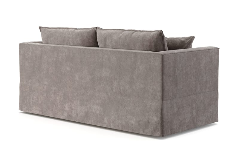 Travstad 3-sits Bäddsoffa med HVILA Bäddmadrass 140x200 cm Polyesterskum med Tvättbar klädsel - Grå/Vit - Products - Möbler - Soffa - Bäddsoffa - 3 sits bäddsoffa