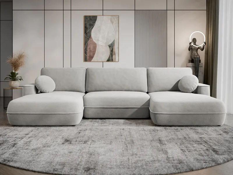 Uppland Bäddsoffa Dubbeldivan 5-sits - Grå - Products - Möbler - Soffa - Bäddsoffa - U bäddsoffa