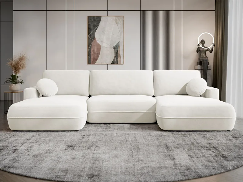 Uppland Bäddsoffa Dubbeldivan 5-sits - Vit - Products - Möbler - Soffa - Bäddsoffa - U bäddsoffa