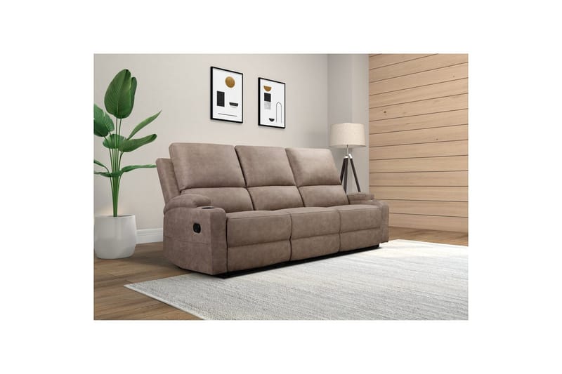 Dallas Reclinersoffa 3-sits - Brun - Products - Möbler - Soffa - Biosoffa & reclinersoffa