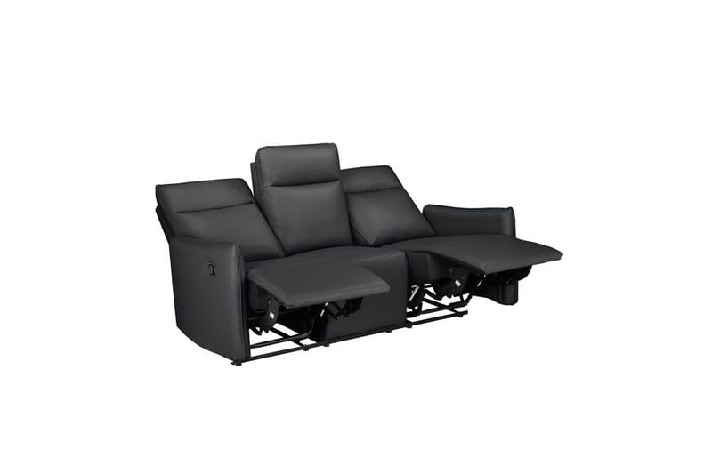 Lugo Reclinersoffa 3-sits - Svart - Products - Möbler - Soffa - Biosoffa & reclinersoffa