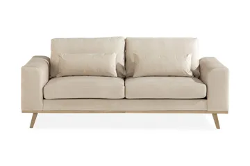 Copenhagen 2-sits Sammetssoffa, Beige