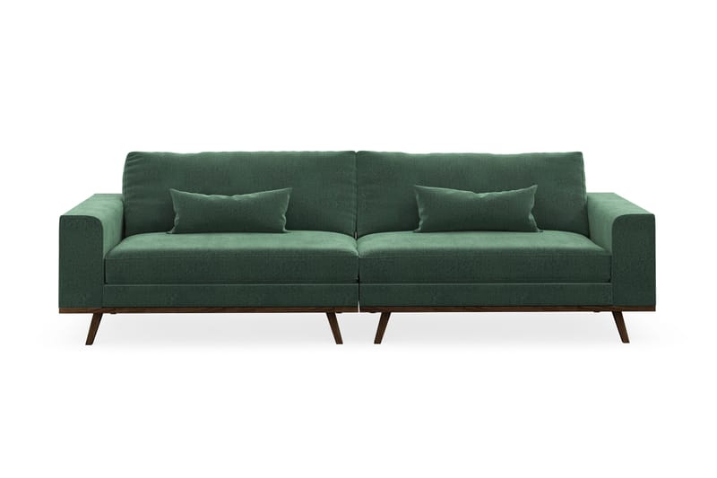 Copenhagen 4-sits Sammetssoffa, Mörkgrön