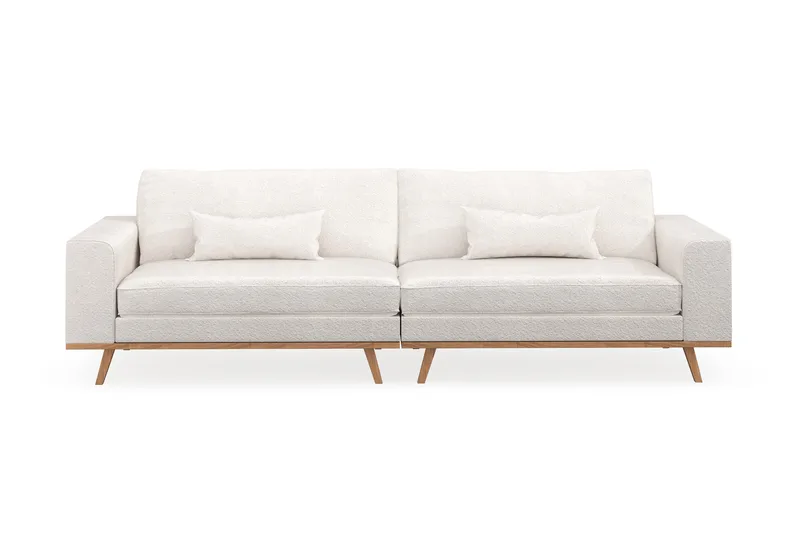 Copenhagen 4-sits Soffa i Bouclé, Vit