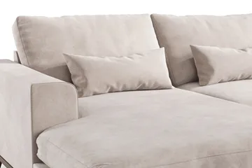 Copenhagen 5-sits Högervänd U-formad Large Soffa med Divan och Schäslong i Sammet - Beige - Products - Möbler - Soffa - Sammetssoffa