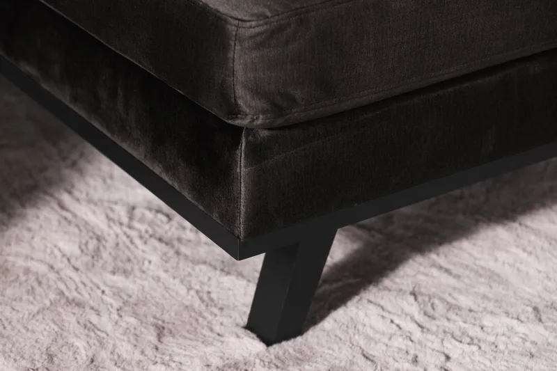Copenhagen 5-sits Högervänd U-formad Soffa med Divan och Schäslong i Sammet - Mörkgrå - Products - Möbler - Soffa - Sammetssoffa