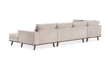 Copenhagen 5-sits Vänstervänd U-formad Large Soffa med Divan och Schäslong i Sammet - Beige - Products - Möbler - Soffa - Sammetssoffa