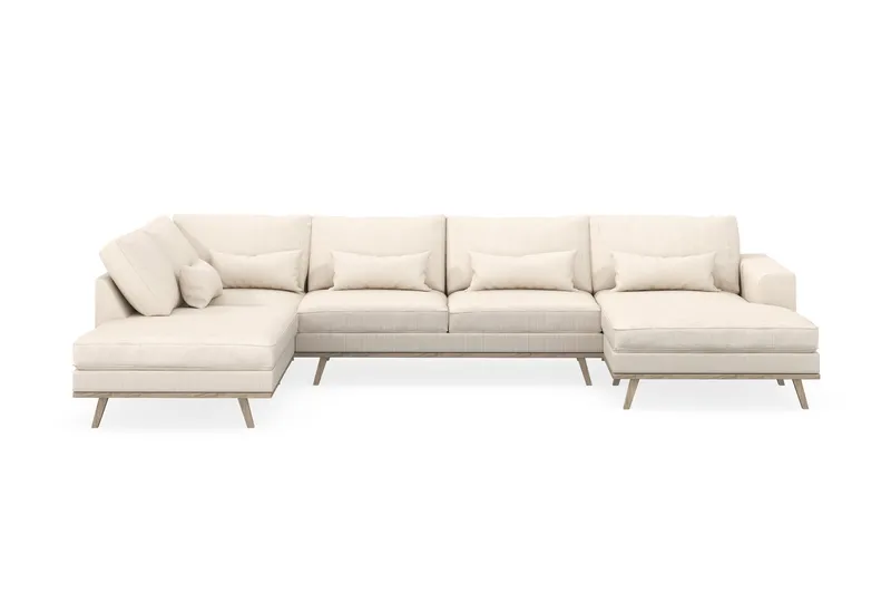 Copenhagen 5-sits Vänstervänd U-formad Soffa med Divan och Schäslong i Manchester, Beige
