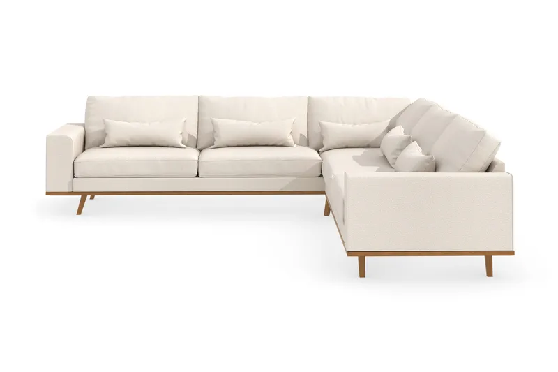 Copenhagen 6-sits L-formad Hörnsoffa i Tyg, Beige