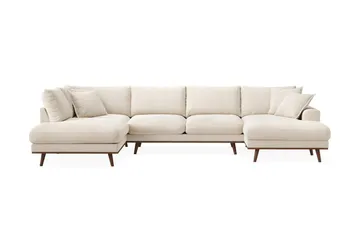 Copenhagen Premium 5-sits Vänstervänd U-formad Djup Soffa med Divan och Schäslong i Chenille