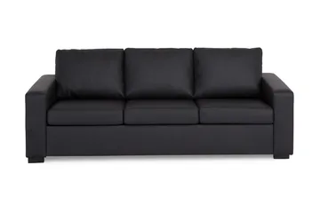Crazy 3-sits Soffa i Konstläder, Svart