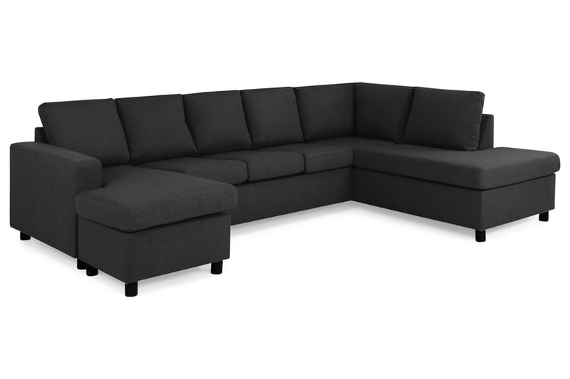 Crazy 5-sits Högervänd U-formad X-Large Soffa med Divan och Schäslong i Tyg - Antracit - Products - Möbler - Soffa - U-soffa