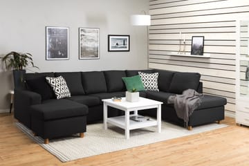 Crazy 5-sits Högervänd U-formad X-Large Soffa med Divan och Schäslong i Tyg - Antracit - Products - Möbler - Soffa - U-soffa