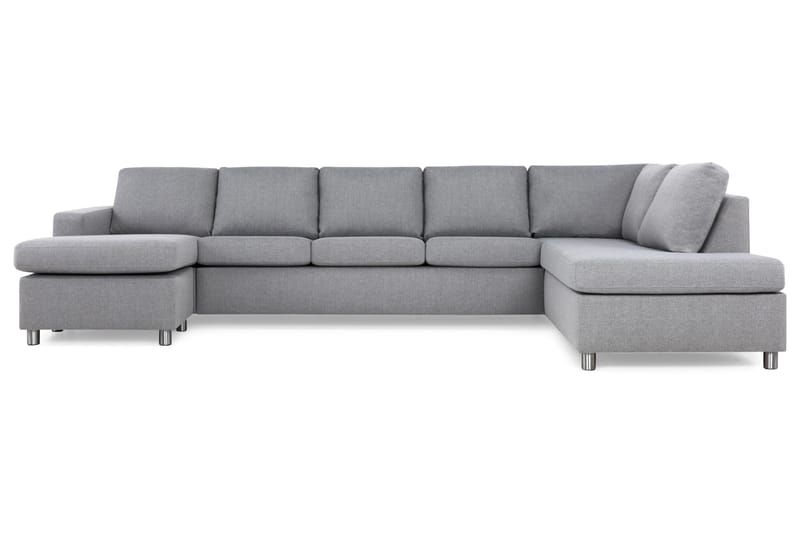 Crazy 5-sits Högervänd U-formad X-Large Soffa med Divan och Schäslong i Tyg - Grå - Products - Möbler - Soffa - U-soffa