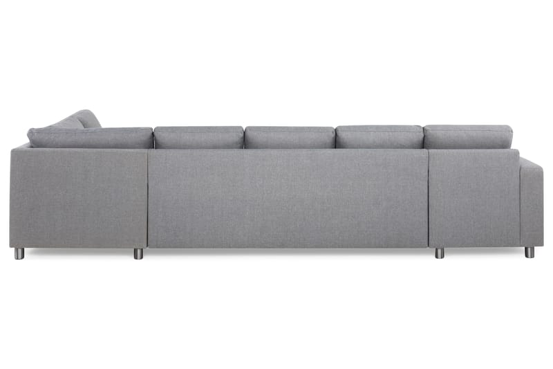 Crazy 5-sits Högervänd U-formad X-Large Soffa med Divan och Schäslong i Tyg - Grå - Products - Möbler - Soffa - U-soffa
