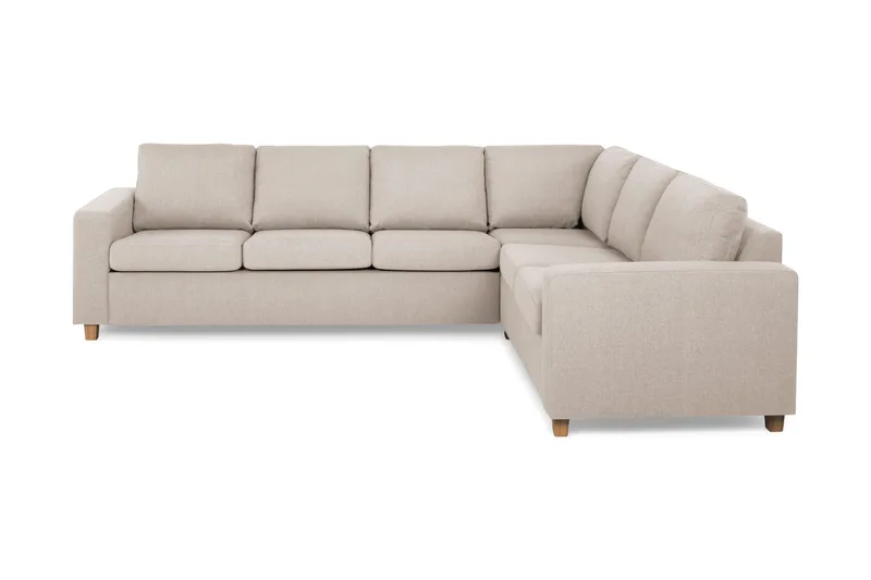 Crazy 5-sits Vändbar L-formad Large Hörnsoffa i Tyg, Beige