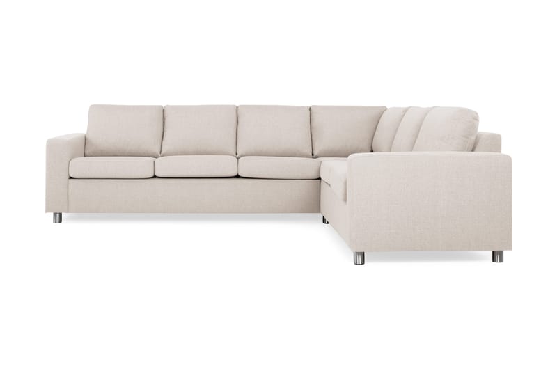 Crazy 5-sits Vändbar L-formad Large Hörnsoffa i Tyg, Beige