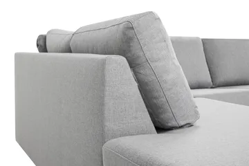 Crazy 5-sits Vänstervänd U-formad Soffa med Divan och Schäslong i Tyg - Grå - Products - Möbler - Soffa - U-soffa
