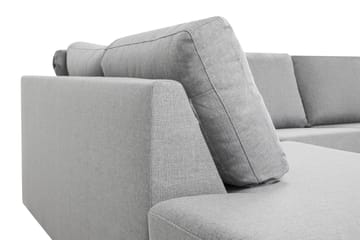 Crazy 5-sits Vänstervänd U-formad Soffa med Divan och Schäslong i Tyg - Grå - Products - Möbler - Soffa - U-soffa