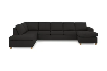 Crazy 5-sits Vänstervänd U-formad X-Large Soffa med Divan och Schäslong i Tyg