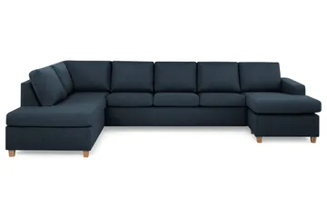 Crazy 5-sits Vänstervänd U-formad X-Large Soffa med Divan och Schäslong i Tyg
