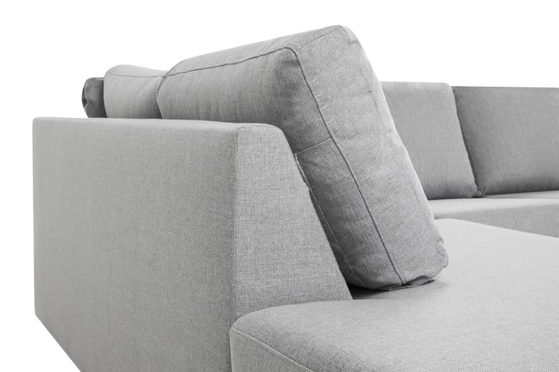 Crazy 5-sits Vänstervänd U-formad X-Large Soffa med Divan och Schäslong i Tyg - Grå - Products - Möbler - Soffa - U-soffa