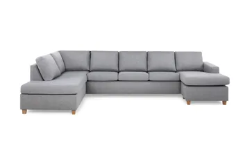 Crazy 5-sits Vänstervänd U-formad X-Large Soffa med Divan och Schäslong i Tyg