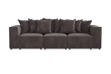 Cubo 4-sits Djup Modulsoffa i Sammet - Mörkgrå - Products - Möbler - Soffa - 3 sits soffa