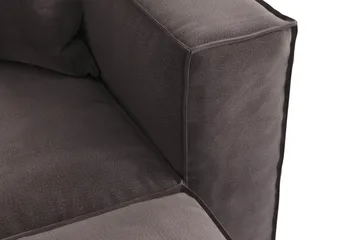Cubo 4-sits L-formad Djup Modulsoffa med Divan i Sammet - Mörkgrå - Products - Möbler - Soffa - Divansoffa & schäslongsoffa