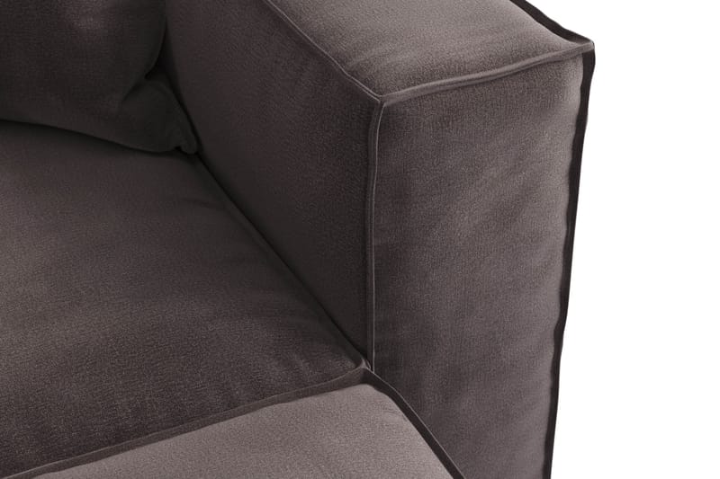 Cubo 4-sits L-formad Djup Modulsoffa med Divan i Sammet - Mörkgrå - Products - Möbler - Soffa - Divansoffa & schäslongsoffa