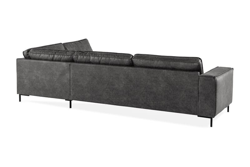 Akron 2,5-sits Soffa med Schäslong Höger Bondedläder - Mörkgrå - Products - Möbler - Soffa - Divansoffa & schäslongsoffa - 2 sits soffa med divan