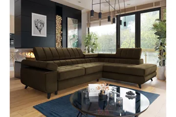 Amshyttan Soffa med Schäslong 3-sits - Brun - Products - Möbler - Soffa - Divansoffa & schäslongsoffa - 3 sits soffa med divan