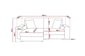 Arken Lyx 3-sits Vändbar L-formad Djup Divansoffa i Manchester - Mörkbrun - Products - Möbler - Soffa - Divansoffa & schäslongsoffa - 3 sits soffa med divan